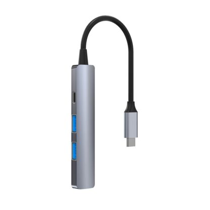Hub USB-C 3.1 Tellur, 2xUSB 2.0 + 1xUSB-C + 1xUSB 3.0, aluminiu, gri 7