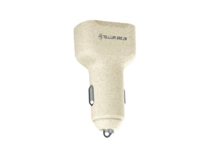 Încărcător auto Tellur Green 36W 6A (PD18W + QC 3.0), crem 5