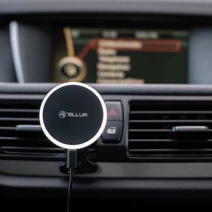 Încărcător auto wireless Tellur, compatibil MagSafe, 15W, negru 7