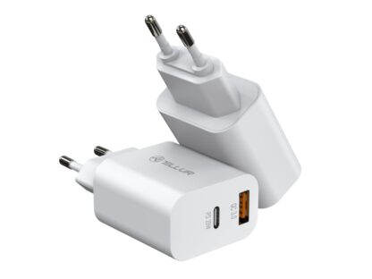 Încărcător priză Tellur PDHC101 cu două porturi, PD 20W + QC3.0 18W, alb 4