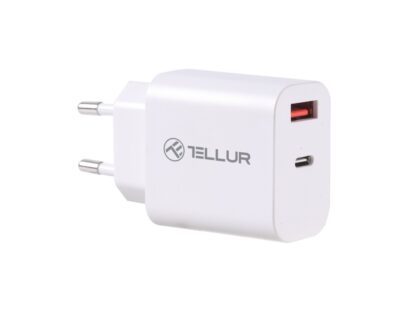 Încărcător priză Tellur PDHC101 cu două porturi, PD 20W + QC3.0 18W, alb 5