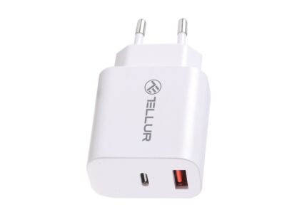 Încărcător priză Tellur PDHC101 cu două porturi, PD 20W + QC3.0 18W, alb 6