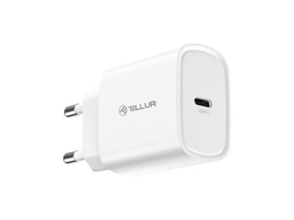 Încărcător priză ultra rapid Tellur 20W PD, USB-C, alb 2