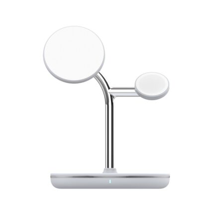 Încărcător wireless birou Tellur, 3-in-1, certificat MagSafe 15W, Watch 2.5W, TWS 5W, alb 6