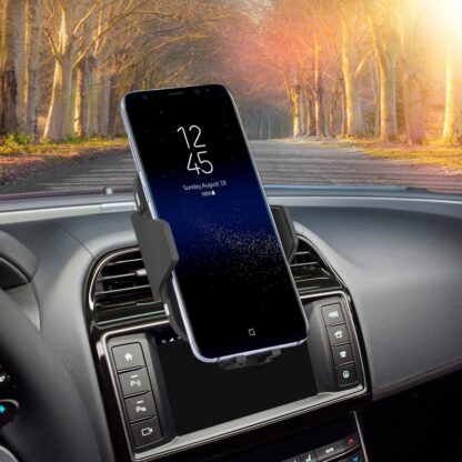 Încărcător wireless cu suport auto și senzor IR WCCM2, negru 6