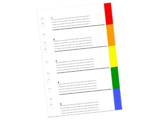 Index color din plastic 5 buc