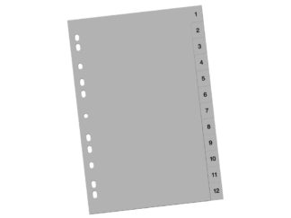 Index din plastic 1-12