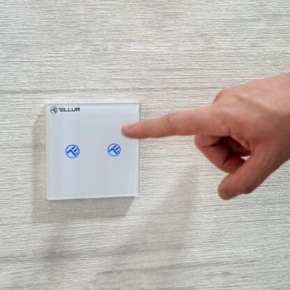 Întrerupător WiFi Tellur Smart, SS2N, 2 porturi, 1800W, 10A 2