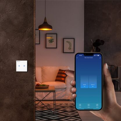 Întrerupător WiFi Tellur Smart, SS2N, 2 porturi, 1800W, 10A 4