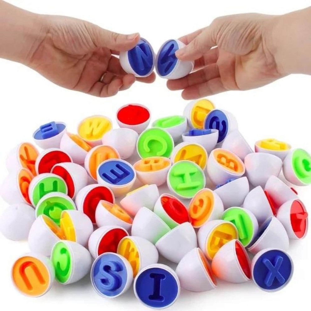 Joc Asocieri, Potrivește Ouă cu Litere, Alfabet, Montessori, Matching eggs 2