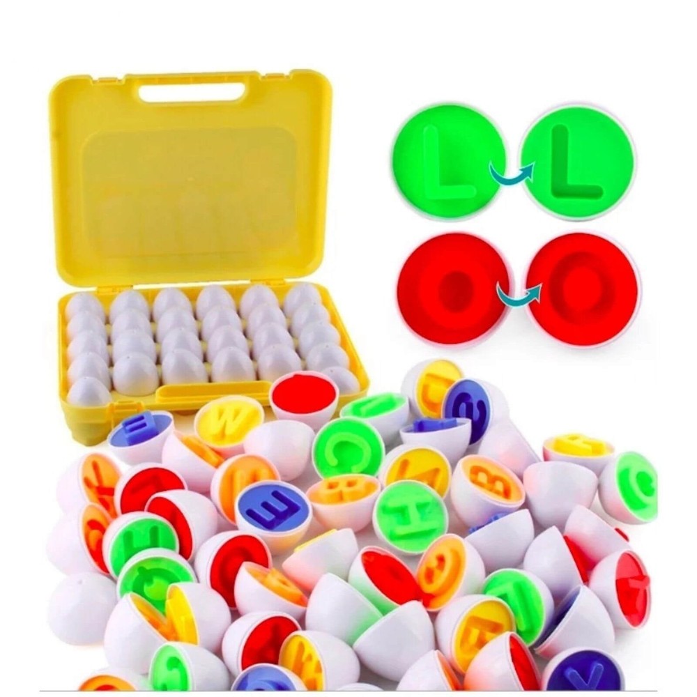 Joc Asocieri, Potrivește Ouă cu Litere, Alfabet, Montessori, Matching eggs 5