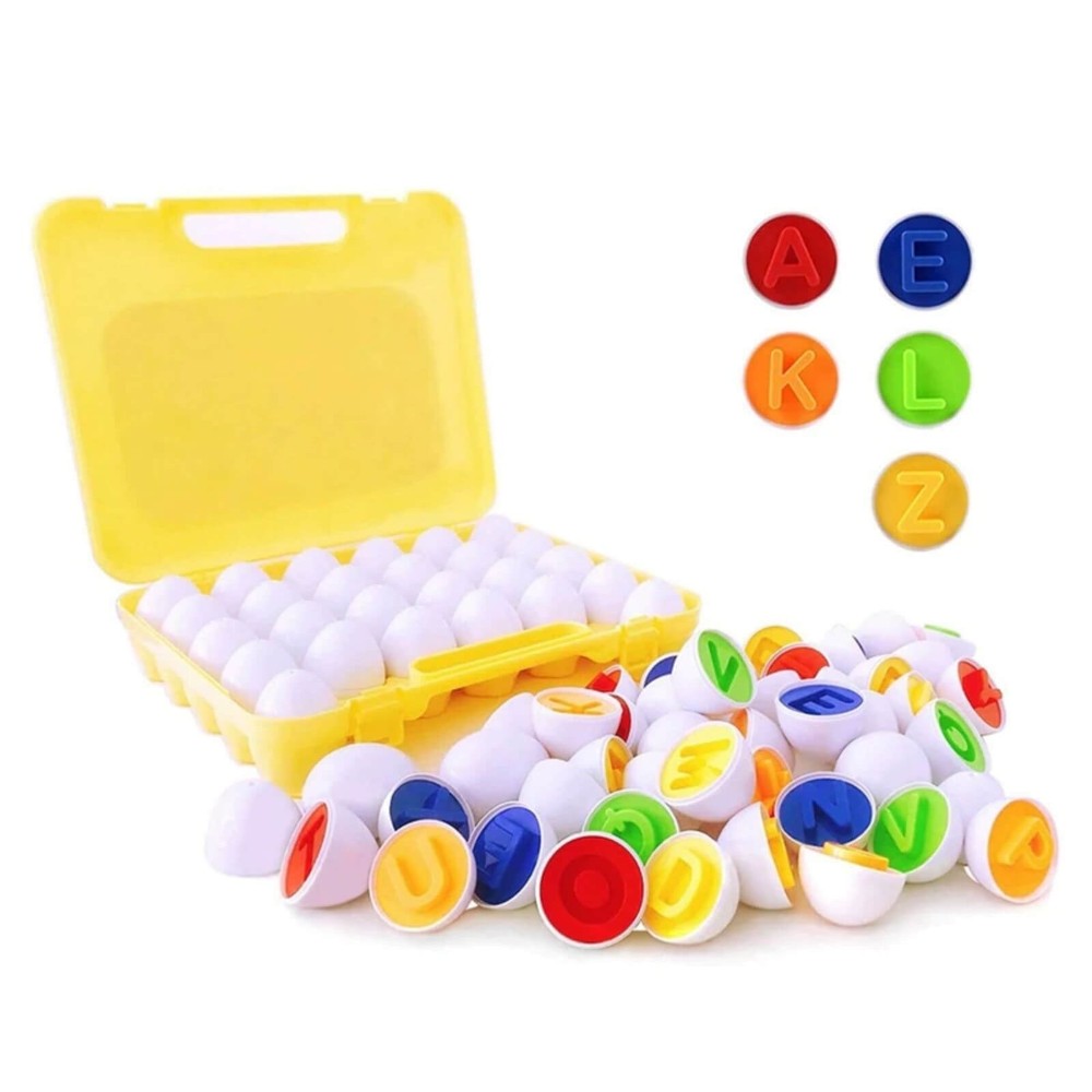 Joc Asocieri, Potrivește Ouă cu Litere, Alfabet, Montessori, Matching eggs 7