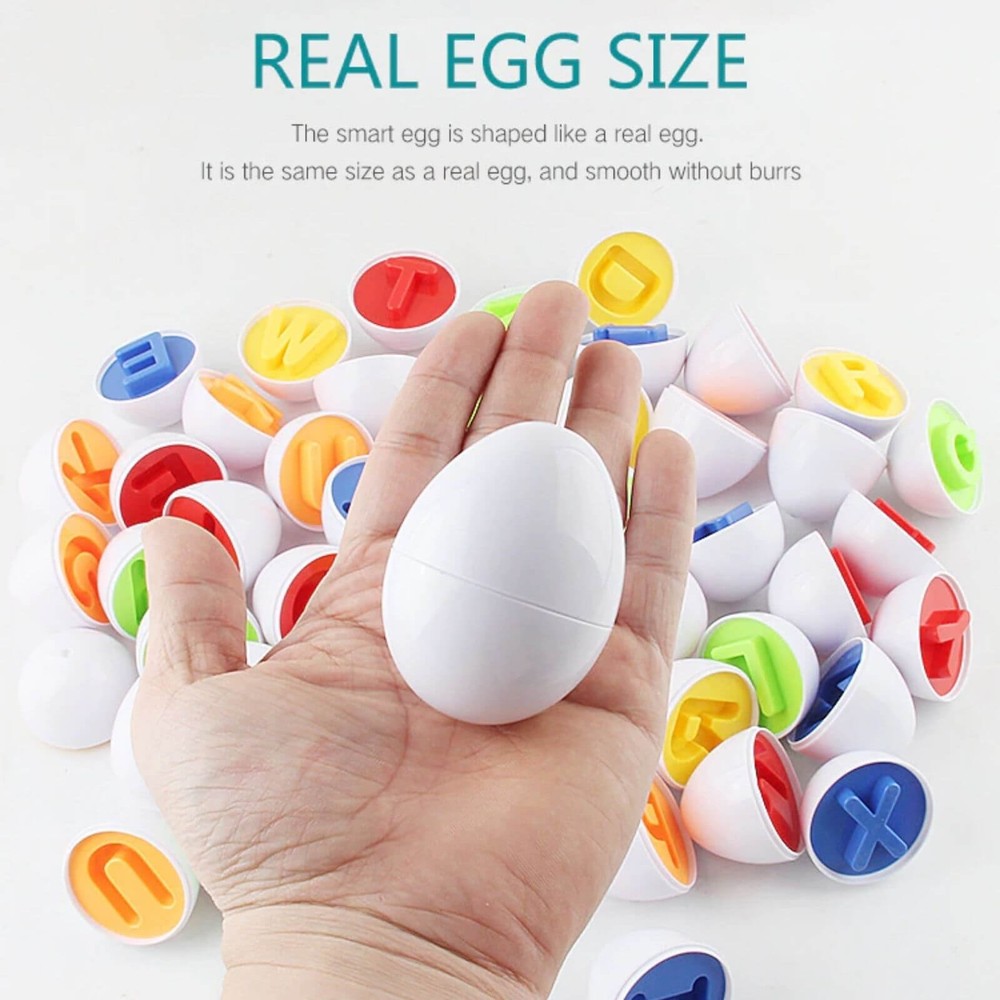 Joc Asocieri, Potrivește Ouă cu Litere, Alfabet, Montessori, Matching eggs 8