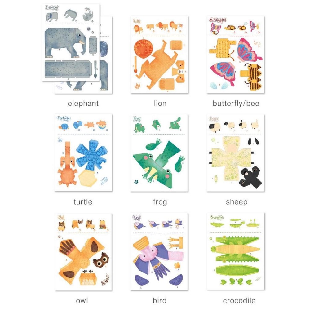 Joc creativ, tehnică Origami, animale 5