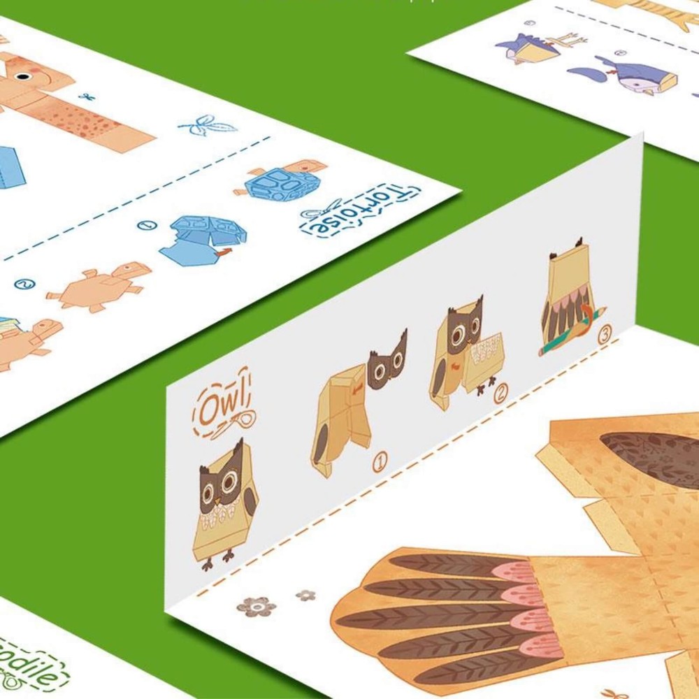 Joc creativ, tehnică Origami, animale 8