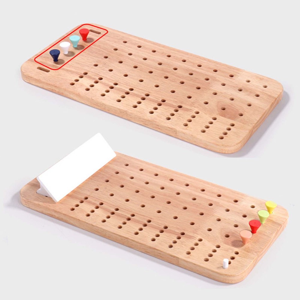 Joc de inteligență pentru copii și adulți, Mastermind, tablă de șah din lemn cu pioni colorați, 2 jucători, 146 piese, Boardgames 2