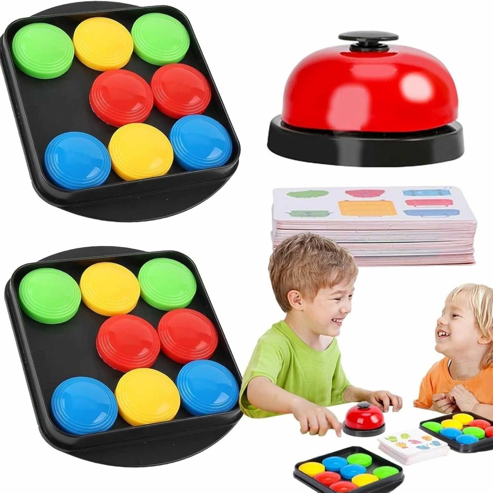 Joc de Inteligență și Gândire Logică Logic Game, cu Clopoțel, 16 Discuri și 40 Cartonașe 5