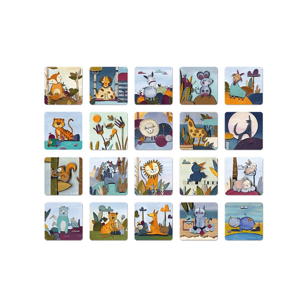 Joc de memorie Memobox, Animale, Ludattica, 2-3 ani + 2