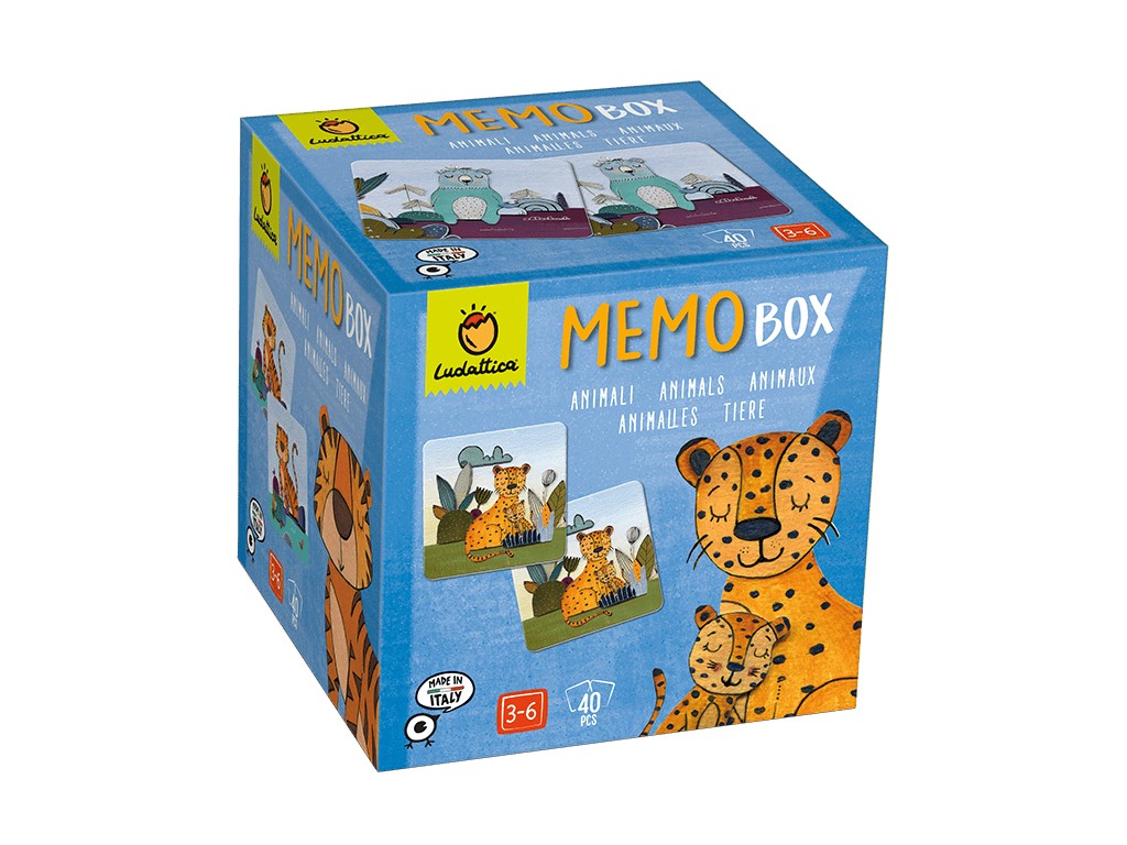 Joc de memorie Memobox, Animale, Ludattica, 2-3 ani +