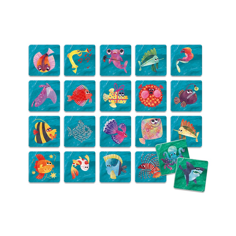 Joc de memorie risc și aventură Ferește-te de Rechin, Ludattica, 3-6 ani 2