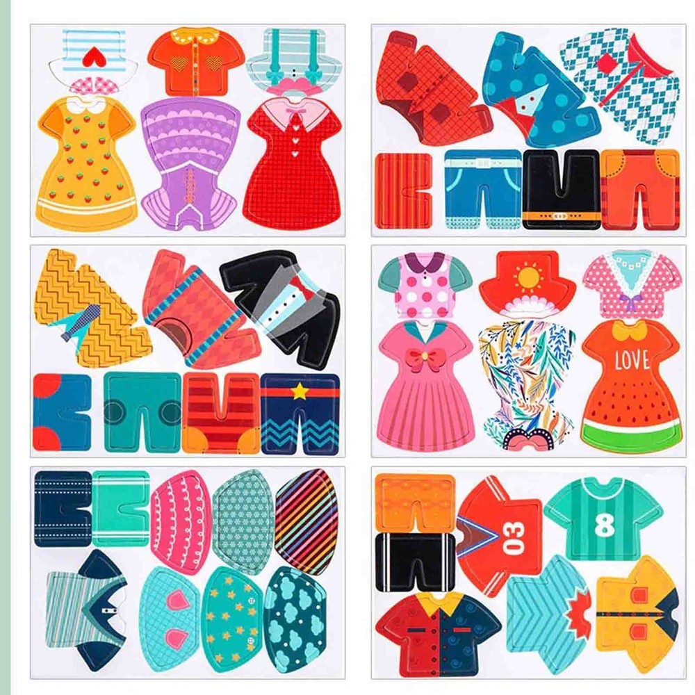 Joc de potrivire și asociere, Puzzle pentru copii, usucă hainele, Dry Clothes 4