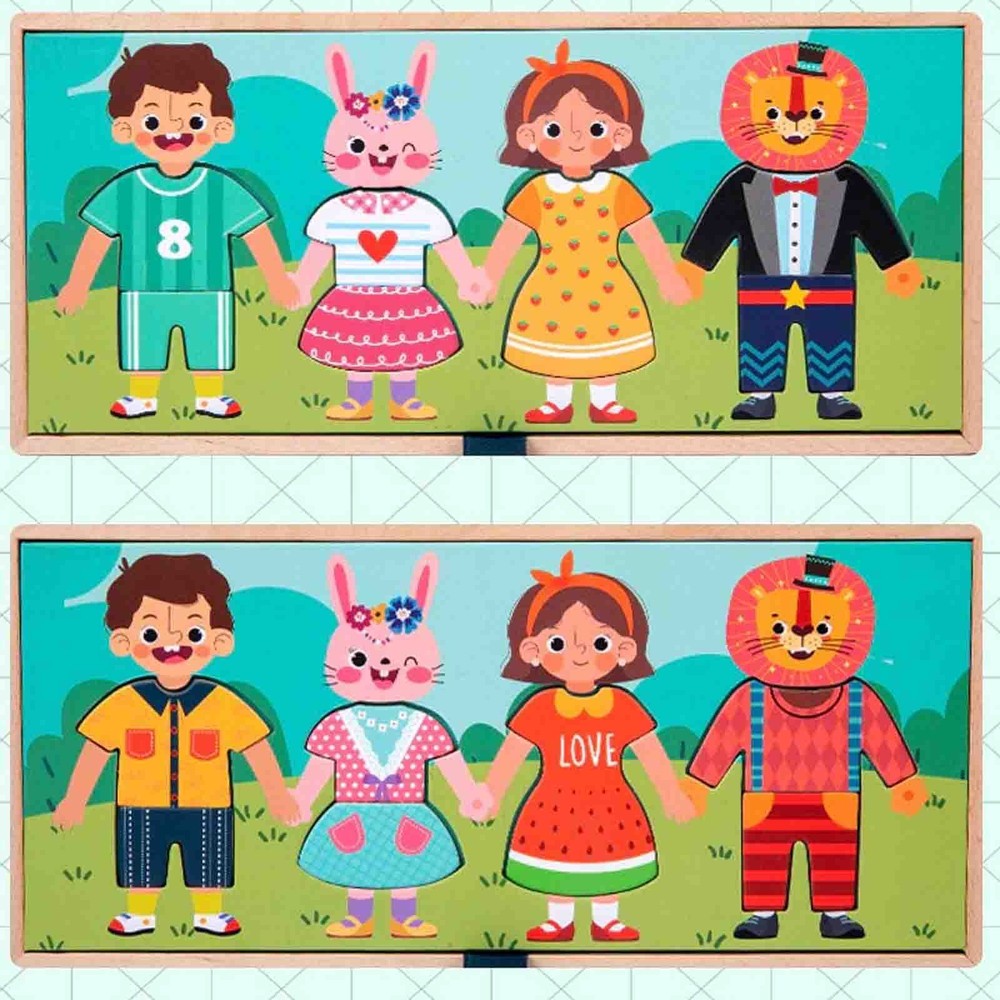 Joc de potrivire și asociere, Puzzle pentru copii, usucă hainele, Dry Clothes 5