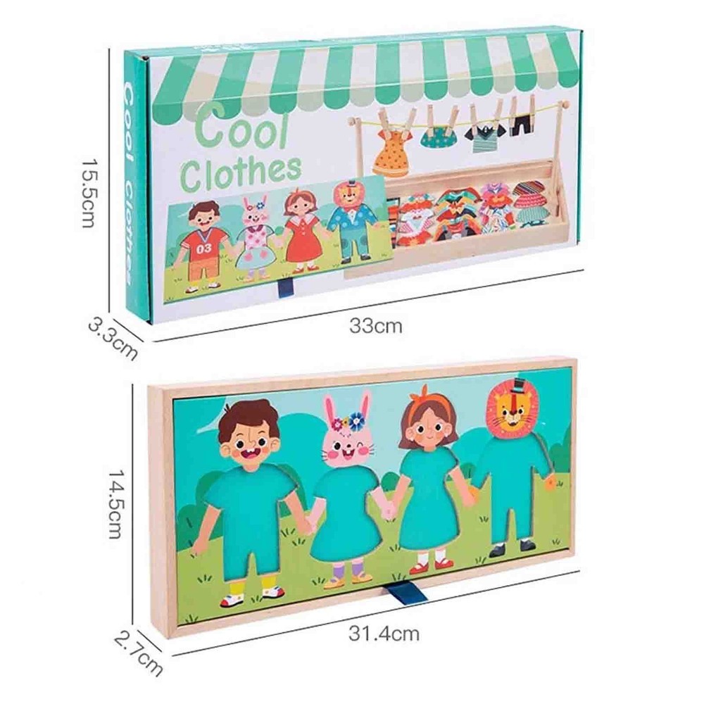 Joc de potrivire și asociere, Puzzle pentru copii, usucă hainele, Dry Clothes 7