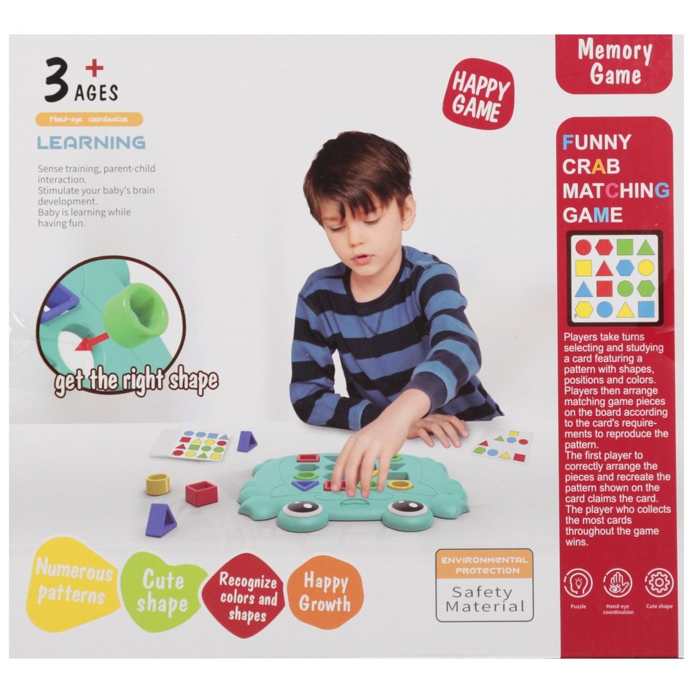 Joc Educativ Forme Geometrice, Logică, Rapiditate și Memorie, 3 ani+ 4