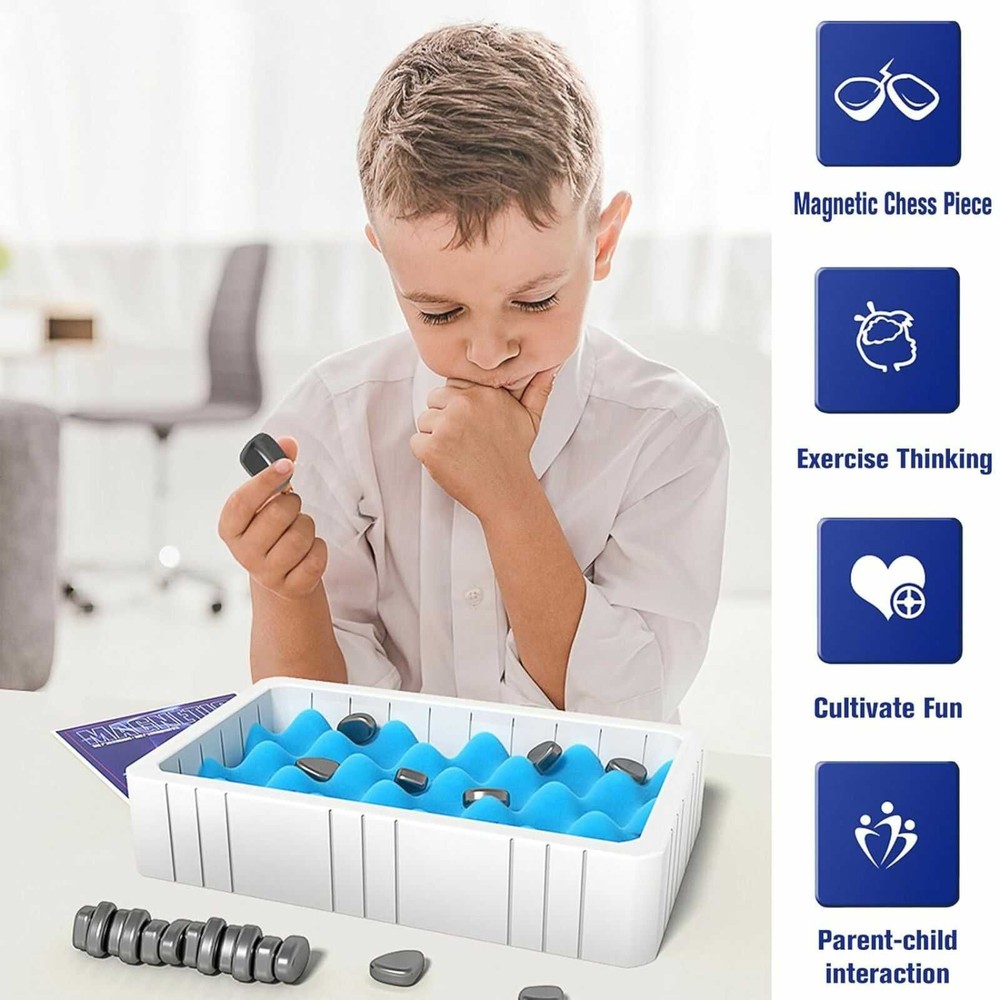 Joc Efect Magnetism Șah Magnetic cu Pietre Tip Magneți, Joc de Strategie Inteligent 2