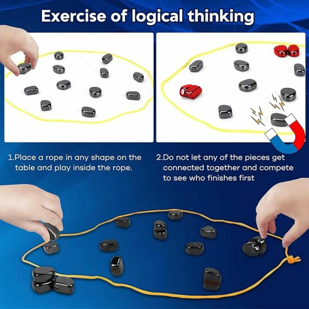 Joc Efect Magnetism Șah Magnetic cu Pietre Tip Magneți, Joc de Strategie Inteligent 4