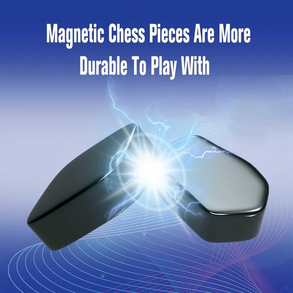 Joc Efect Magnetism Șah Magnetic cu Pietre Tip Magneți, Joc de Strategie Inteligent 7