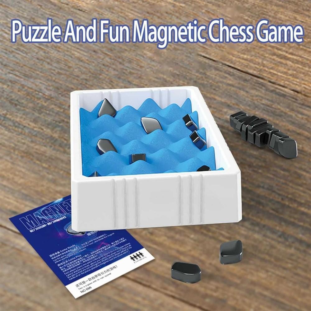 Joc Efect Magnetism Șah Magnetic cu Pietre Tip Magneți, Joc de Strategie Inteligent 9
