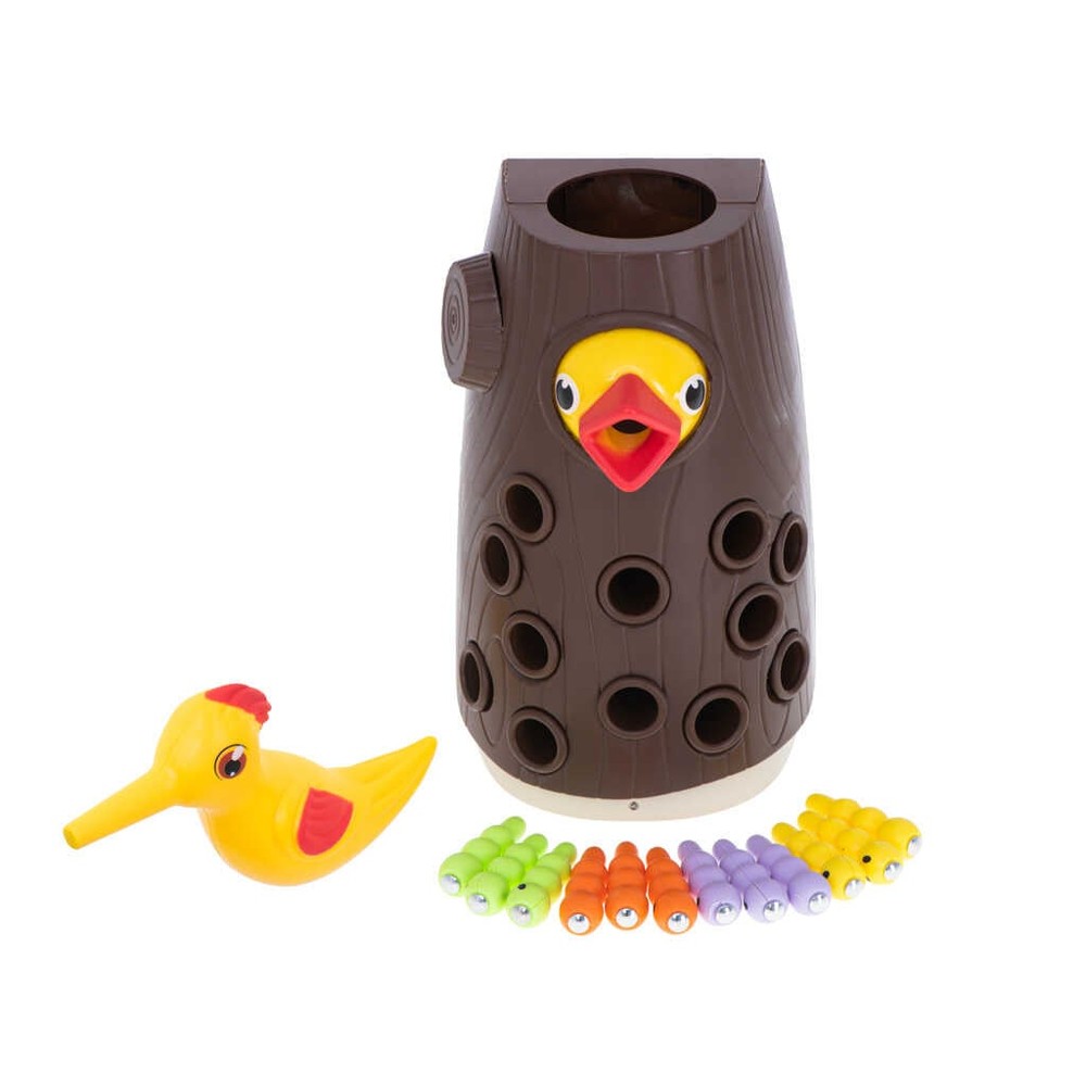 Joc Hrănește Ciocănitoarea, Magnetic, Pescuit, Prinde viermișori, Dexteritate și Îndemânare 8