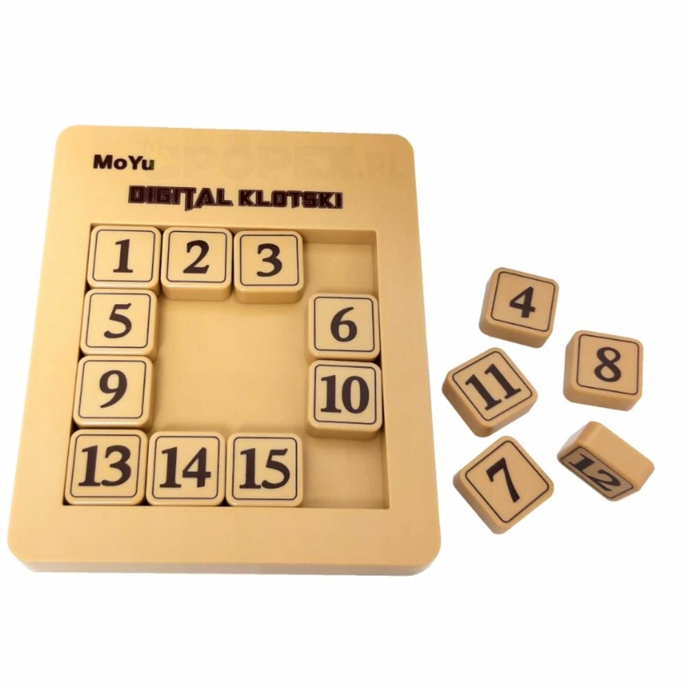 Joc Klotski inteligent, de gândire logică, 15 blocuri magnetice, IQ Slide Brain Game, 6 ani+, tip tetris puzzle, din plastic, 16 x 20 x 2 cm 2