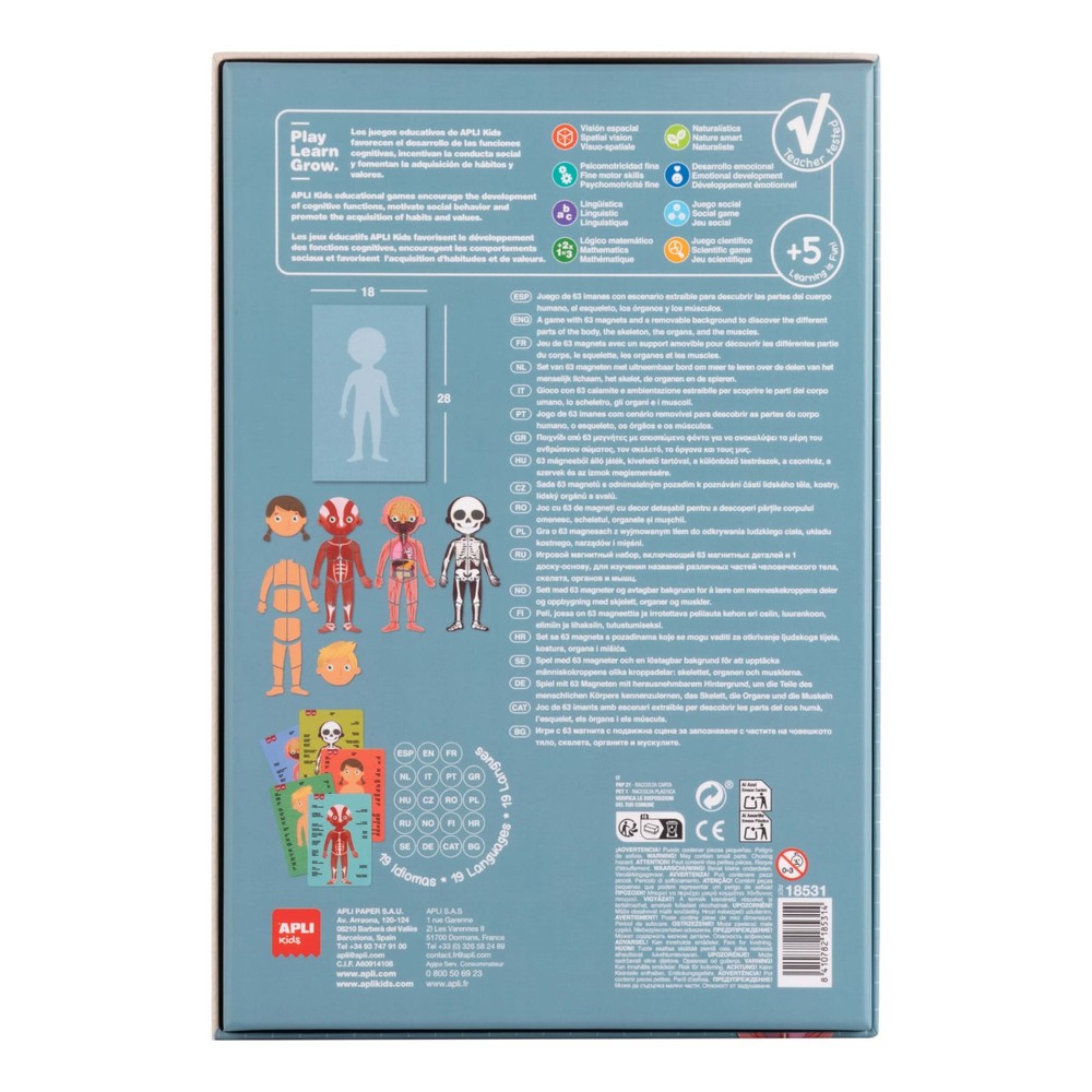 Joc magnetic Corpul Uman 5 modele diferite, 63 piese 5