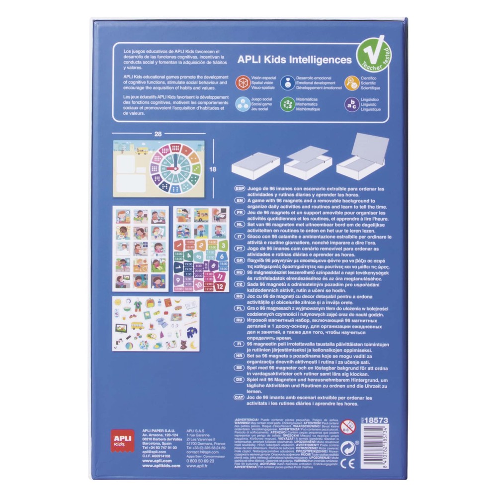 Joc Magnetic Învățăm Ceasul 28 x 18 cm, 96 piese 2