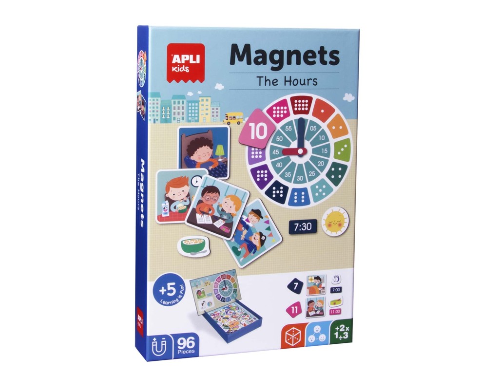 Joc Magnetic Învățăm Ceasul 28 x 18 cm, 96 piese