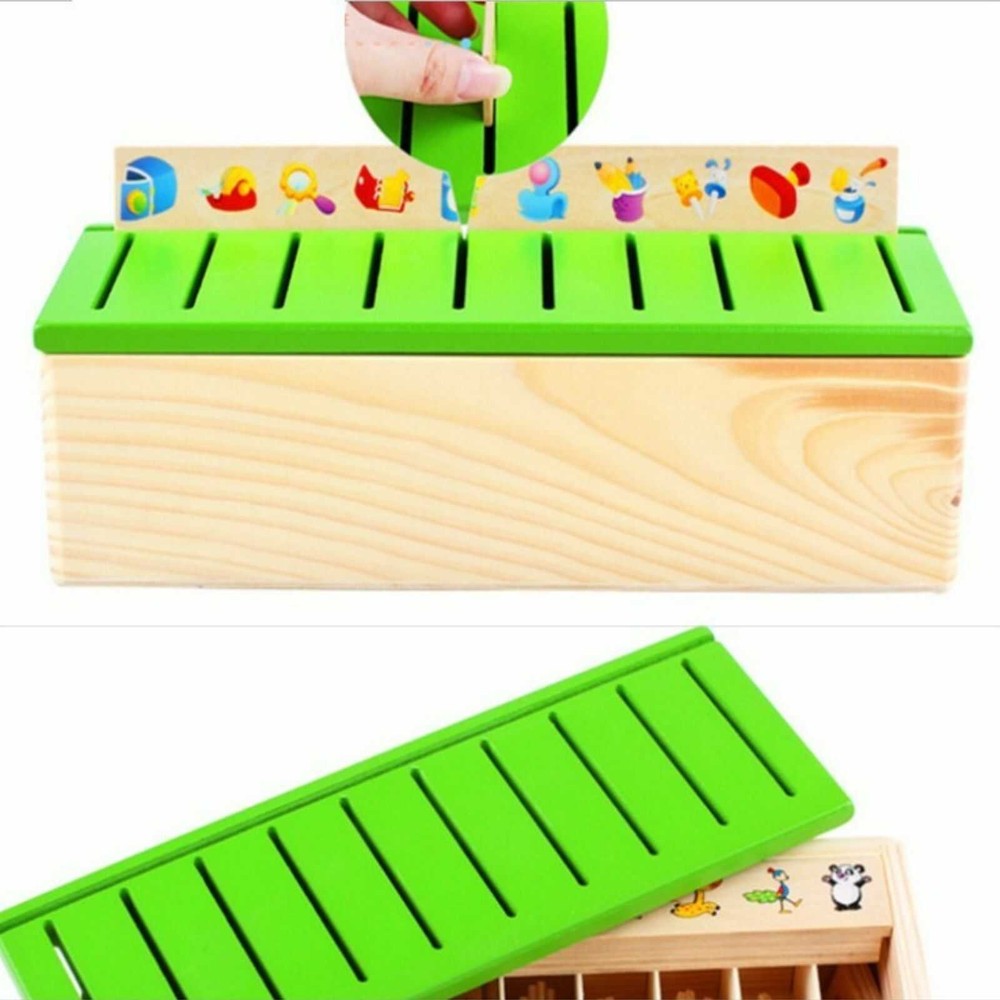 Joc Montessori de Clasificare, Sortare și Asociere Obiecte, Fructe și Animale, în limba română, 88 piese, din lemn 4