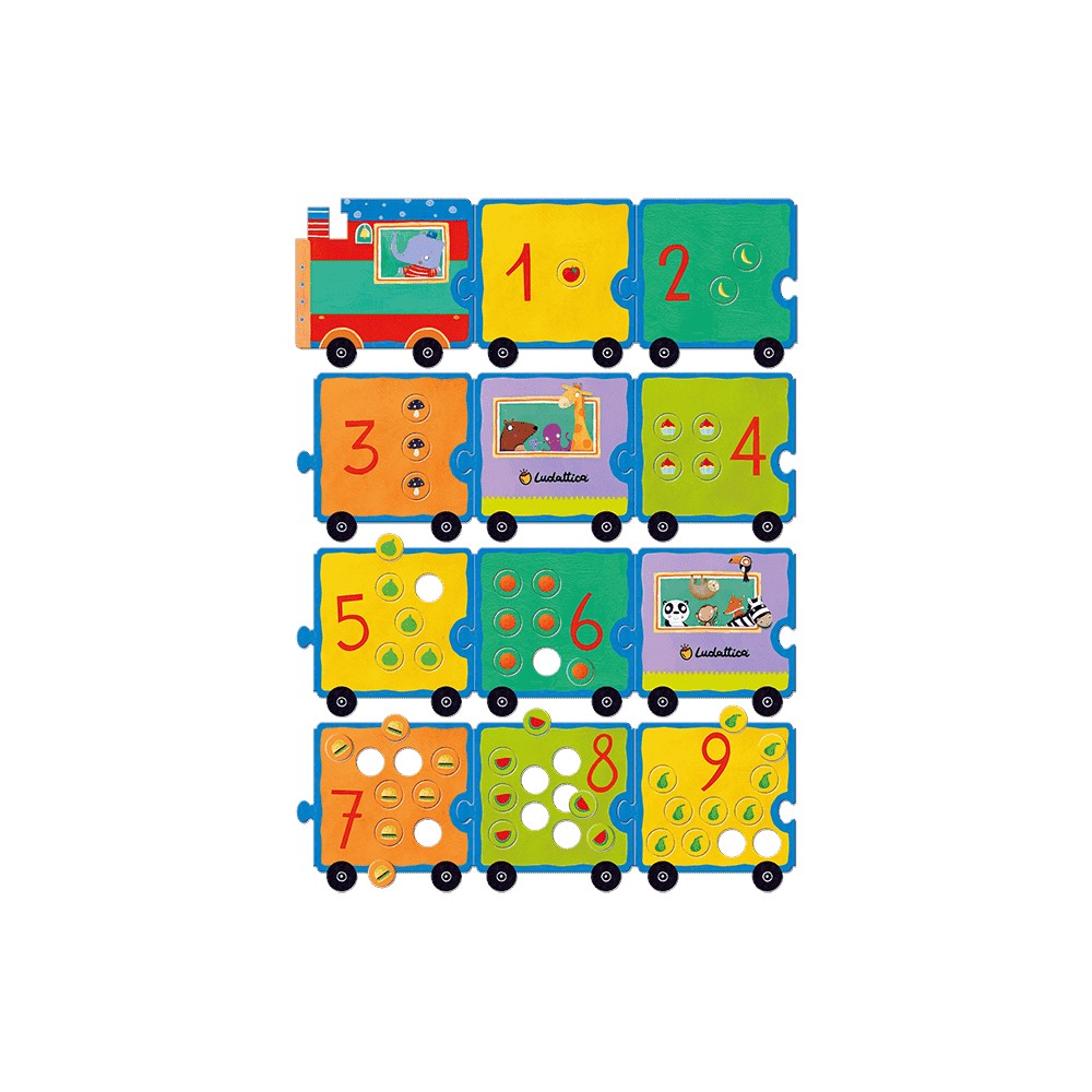 Joc Montessori Trenulețul numerelor, 3-6 ani, Ludattica 2