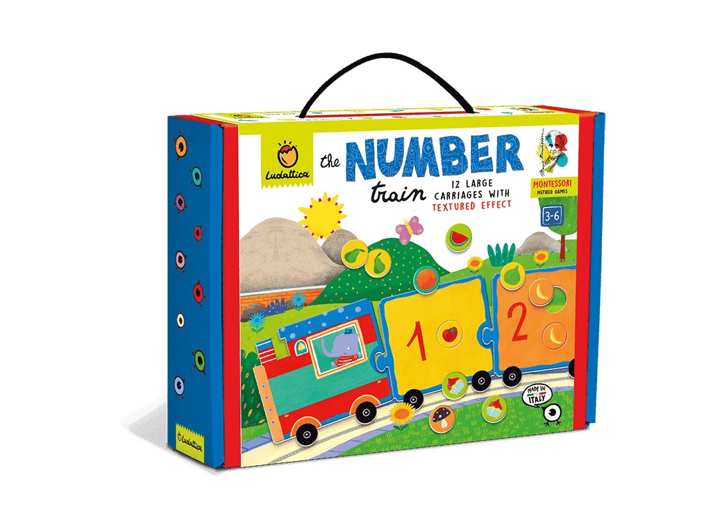 Joc Montessori Trenulețul numerelor, 3-6 ani, Ludattica