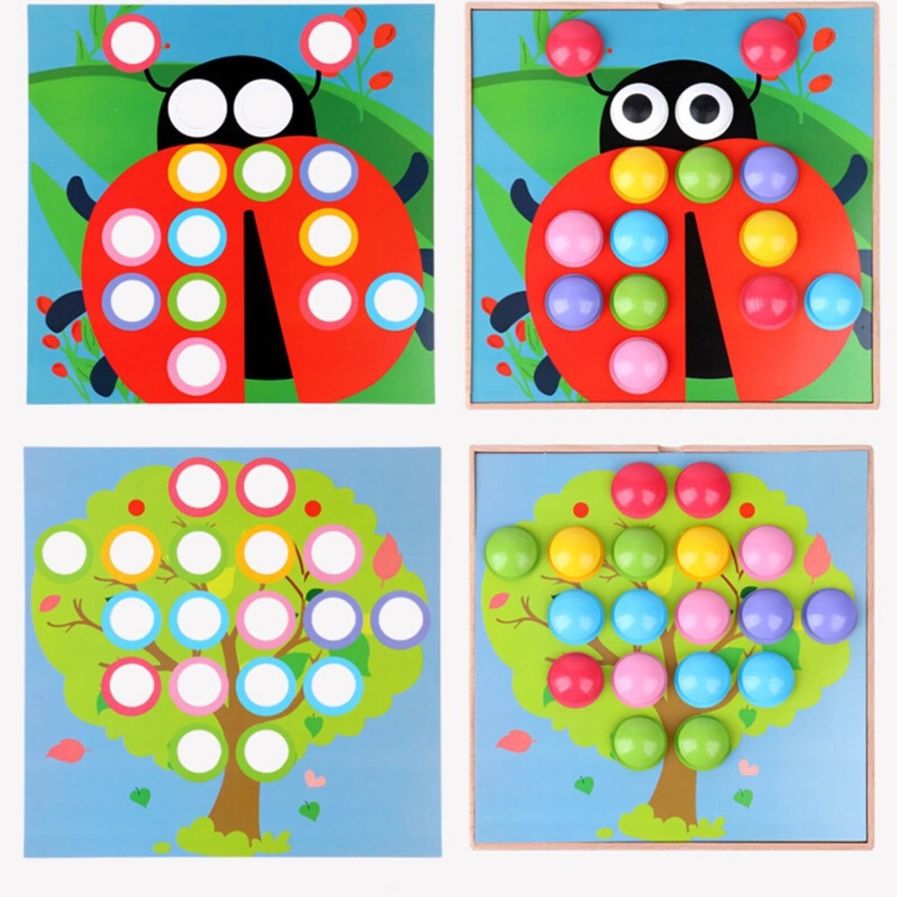 Joc Mozaic cu piese mari, creativ, din lemn, pentru copii 4