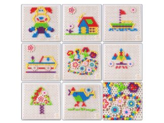 Joc Mozaic cu Pioneze, Pixel, creativ, din lemn, fantacolor