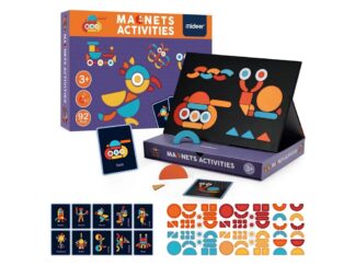 Joc Tangram Magnetic, Educativ Stem, Carte Magnetică cu Activități