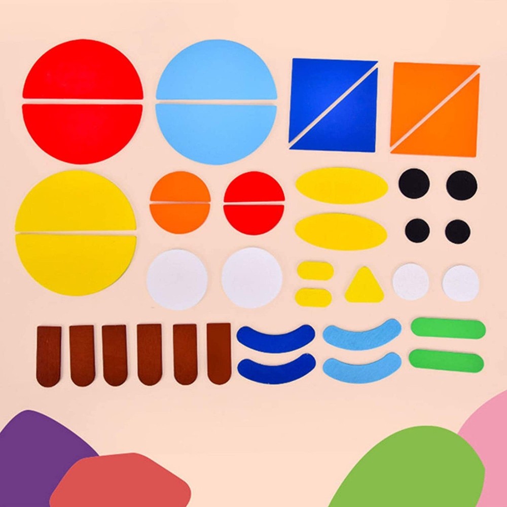 Joc Tangram Puzzle Montessori cu 39 piese 5