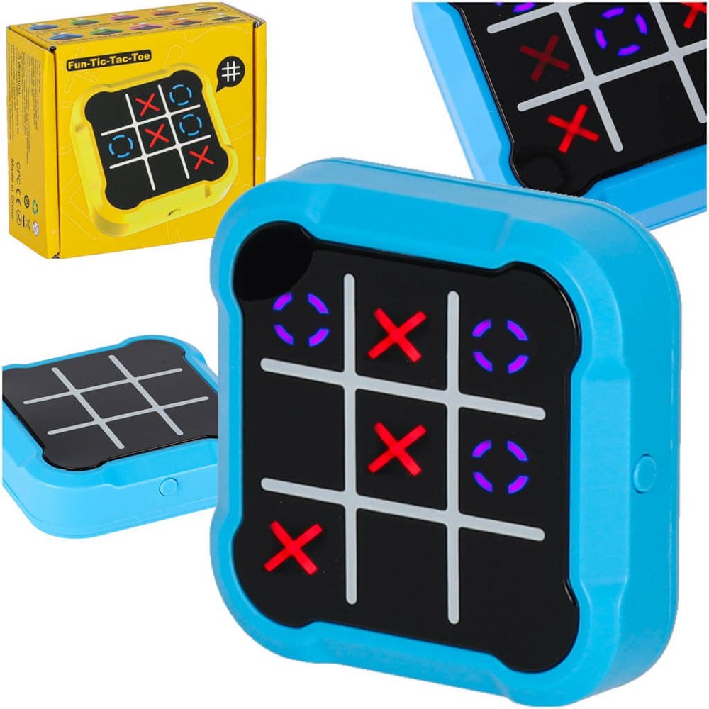 Joc X și 0, Tic Tac Toe, Consolă digitală tip puzzle 4 în 1, portabilă, pentru copii și adulți 2