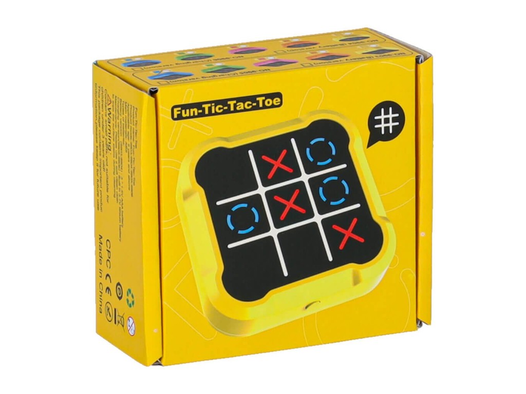 Joc X și 0, Tic Tac Toe, Consolă digitală tip puzzle 4 în 1, portabilă, pentru copii și adulți