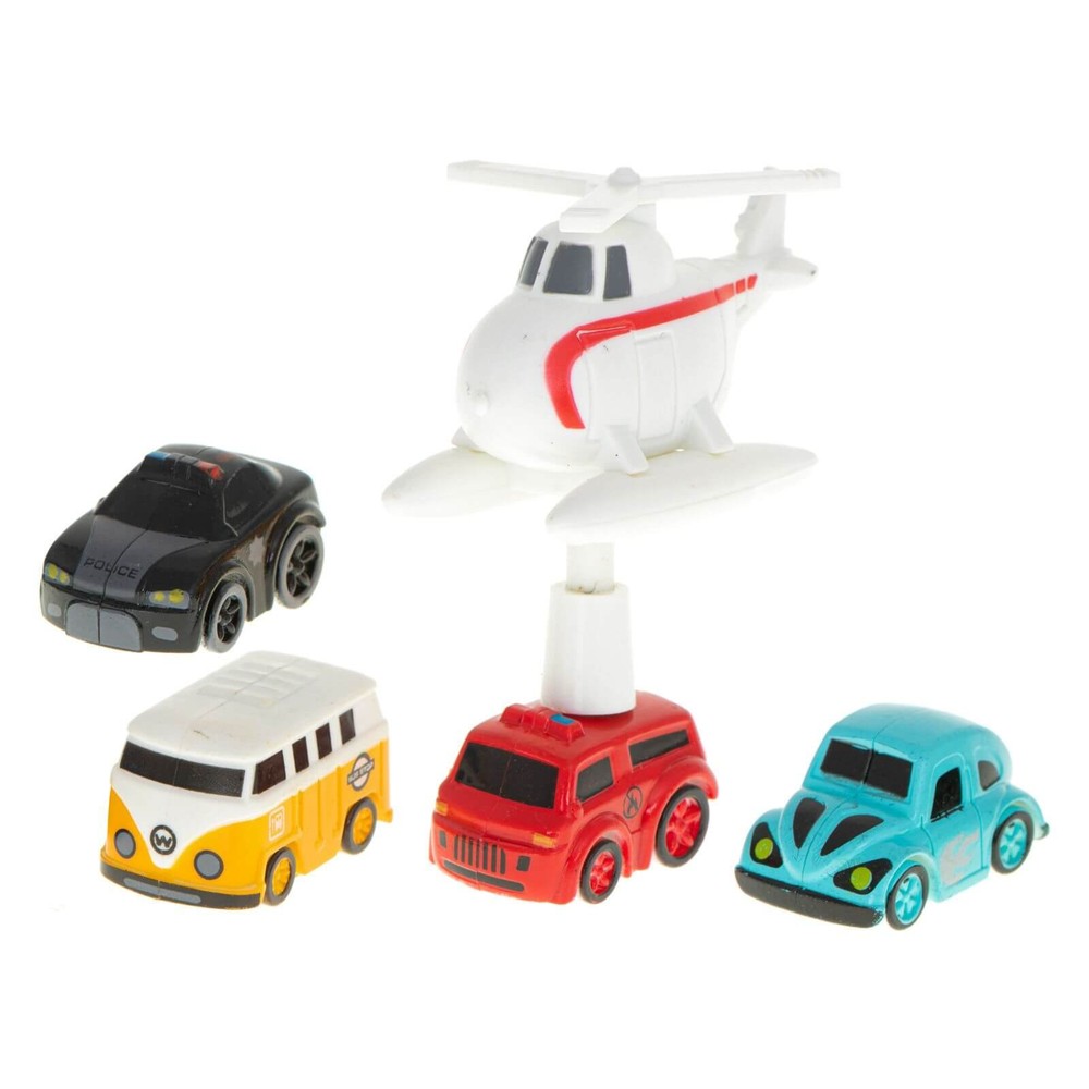 Jucărie Circuit de Curse cu Butoane, Mașinuțe Incluse, Elicopter, Pod Mobil, Macara, 3 ani+ 9