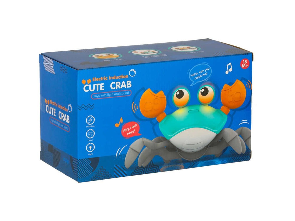 Jucarie Crab mergator, muzical, interactiv, pentru copii si bebe
