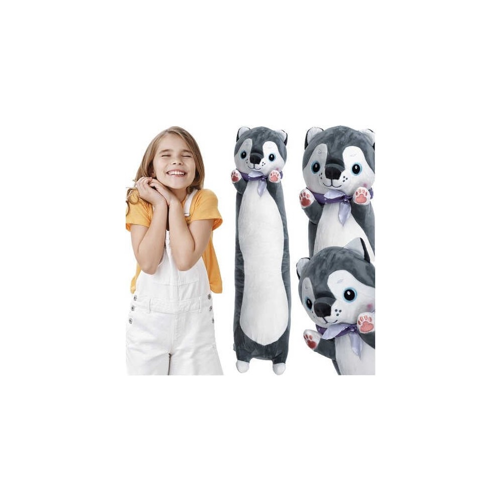 Jucărie din plus moale și catifelat, pernă lungă, 70 cm, umplutură bumbac hipoalergenic, cățeluș 3