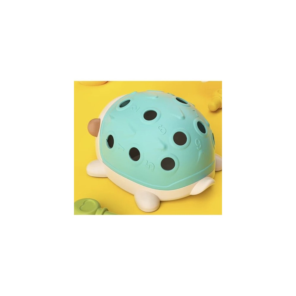 Jucărie îndemânare, motricitate și sortare pentru bebeluși, Ariciul cu țepi colorați, 19 x 18 x 12 cm, multicoloră 5